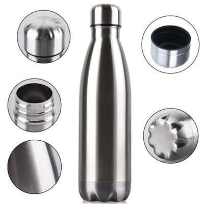 Aislamiento térmico 500 ml de acero inoxidable de doble pared Botella de agua de vacío de forma de cola botella deportiva de sublimación