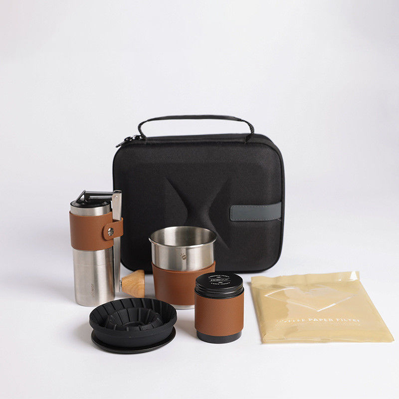 Conveniente y estilo de diseño europeo para exteriores portable plegable manual set de molino de café