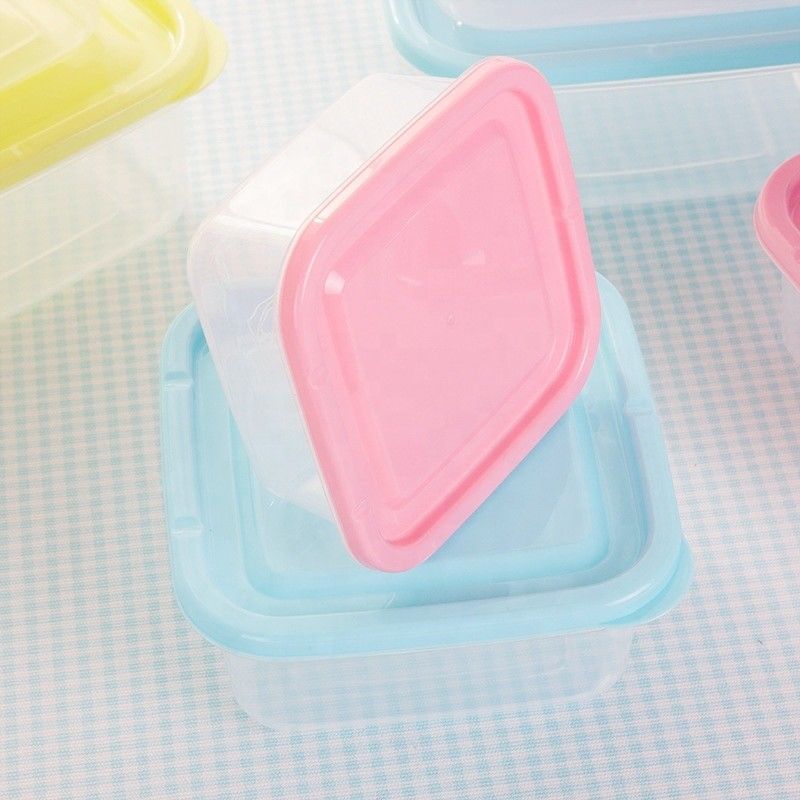 Contenedores de plástico para almacenamiento de alimentos en miniatura para refrigeradores y microondas que ahorran espacio