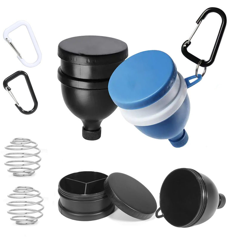 Alimentos 4 OZ/120Ml Funnel de proteína en polvo con llavero portátil y conveniente dispensador
