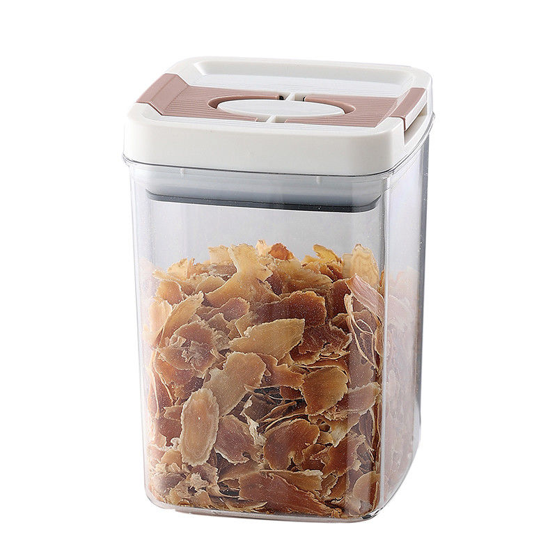 Conjunto de 6 piezas libre de BPA, transparente, hermético, fácil de abrir, tapas de cereales, sello de cerveza, recipientes de almacenamiento de alimentos secos