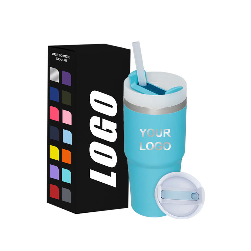 Aislamiento térmico 14 oz Copita para niños con paja Bpa libre de doble pared Tumbler de acero inoxidable