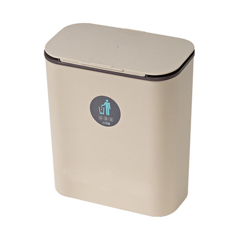 Tipo de cubierta de rodadura Contenedor montado en la pared Cubo de almacenamiento lata de basura plástico contenedor de basura