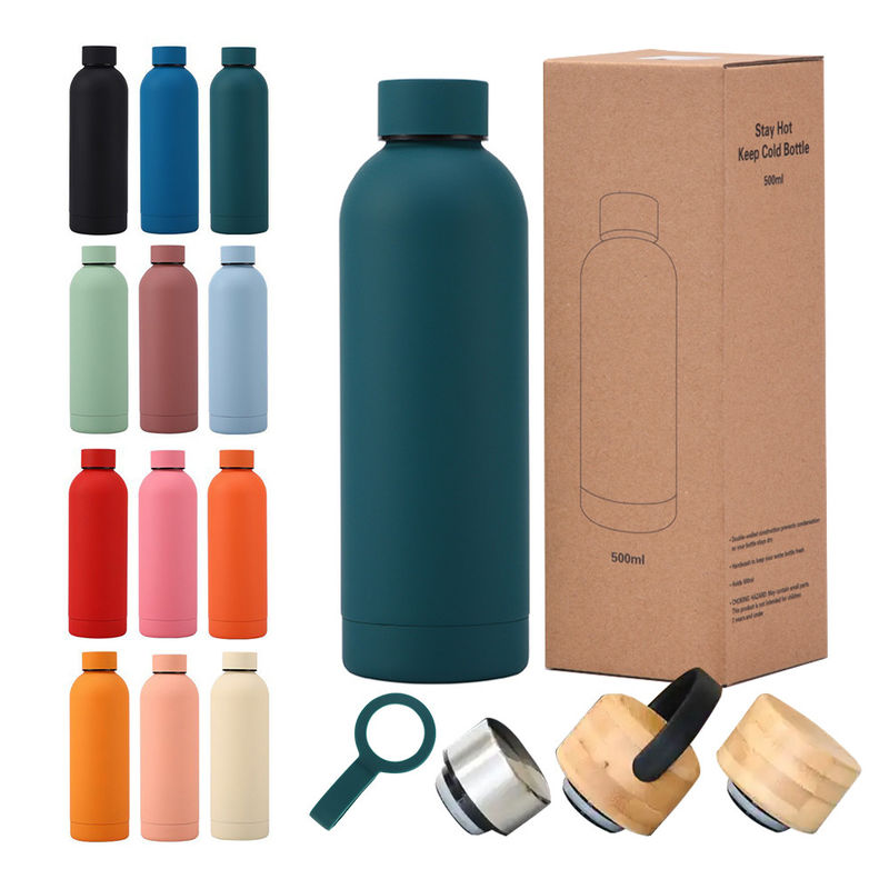 Botella de agua potable aislada de acero inoxidable de 750 ml de doble pared hecha para hervir agua