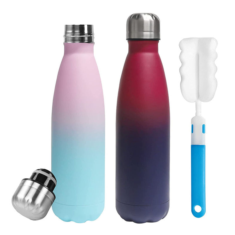Botella de agua de acero inoxidable aislada para deportes con logotipo personalizado y recubrimiento anticorrosión