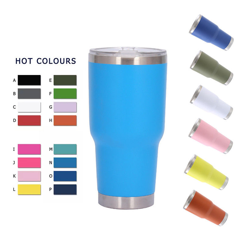 30oz BPA GRATUITO Tumbler aislado de acero inoxidable Taza de vacío con tapa del logotipo del cliente