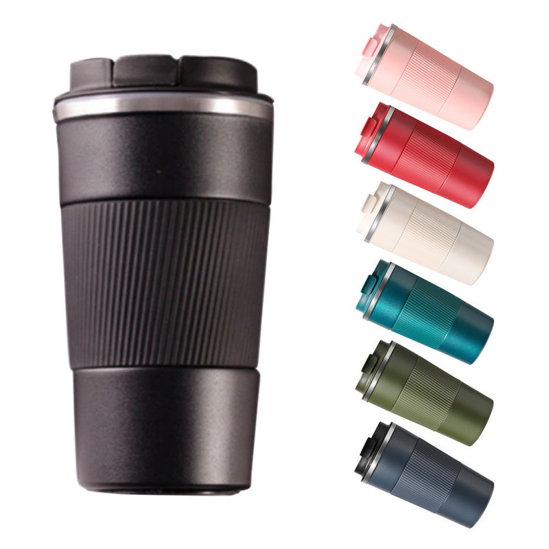 Tumbler de logotipo personalizado de acero inoxidable de tipo metal para viajes a prueba de fugas y ecológicos