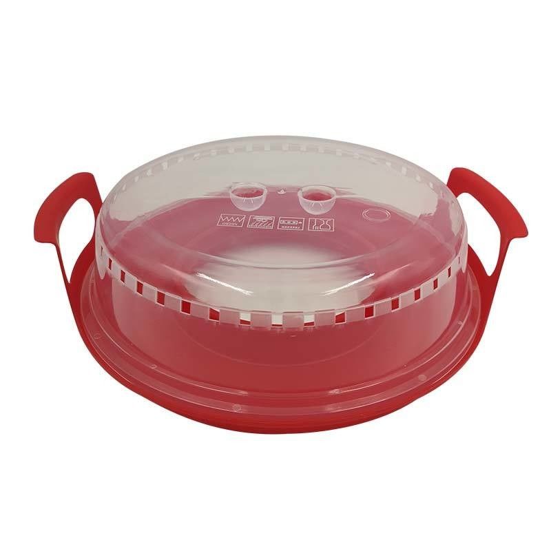 Capa de aislamiento de plástico de estilo simple para alimentos con bandeja libre de BPA y lista para el calentamiento por microondas