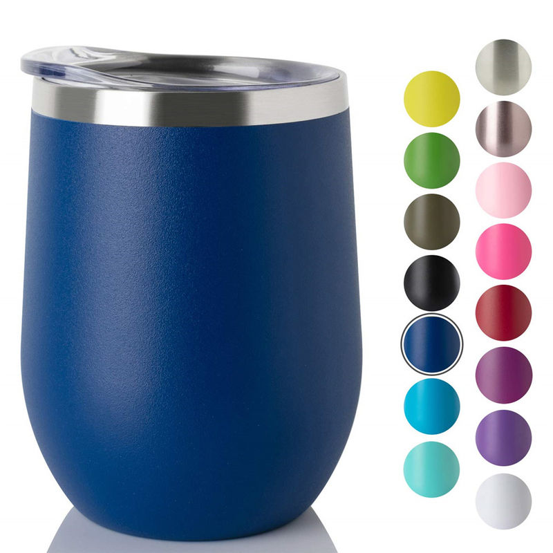 SUMSUN 12 oz de doble pared de acero inoxidable vacío aislado taza de café de vino tumbler vacaciones bebé