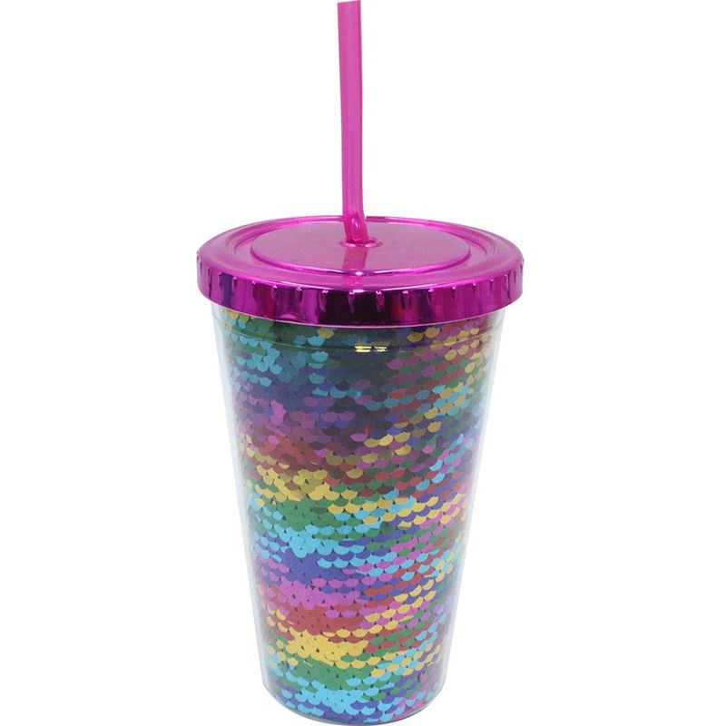Logotipo personalizado Glitter Tumbler con paja y tapa para el flujo de agua con recubrimiento anticorrosión