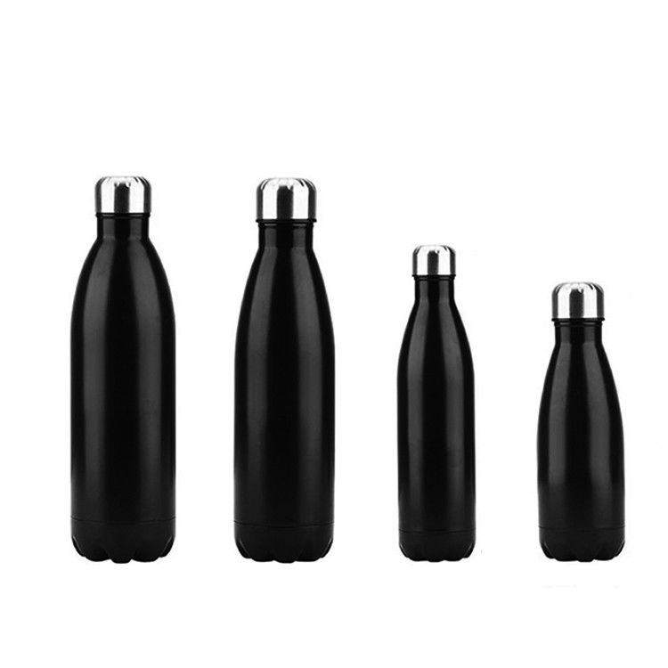 Botella de agua de vacío de doble pared de acero inoxidable en forma de cola de 500 ml para diseños personalizados